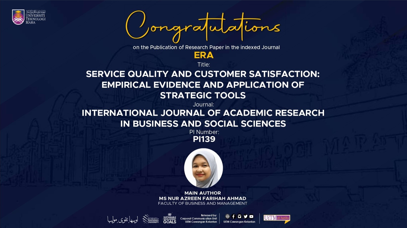 Congratulations!!! Publication of Research Paper in the Indexed Proceeding ERA