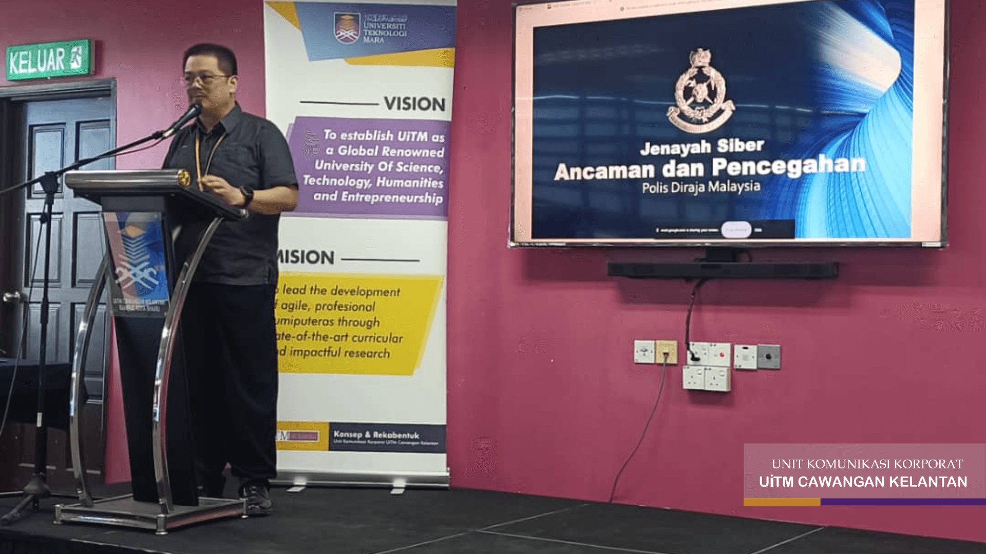 Lawatan Kerja Delegasi Jabatan Siasatan Jenayah Komersil (JSJK) Polis Diraja Malaysia (PDRM) Bukit Aman ke UiTM Cawangan Kelantan (UiTMCK) Kampus Kota Bharu